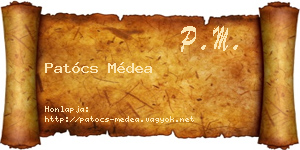 Patócs Médea névjegykártya